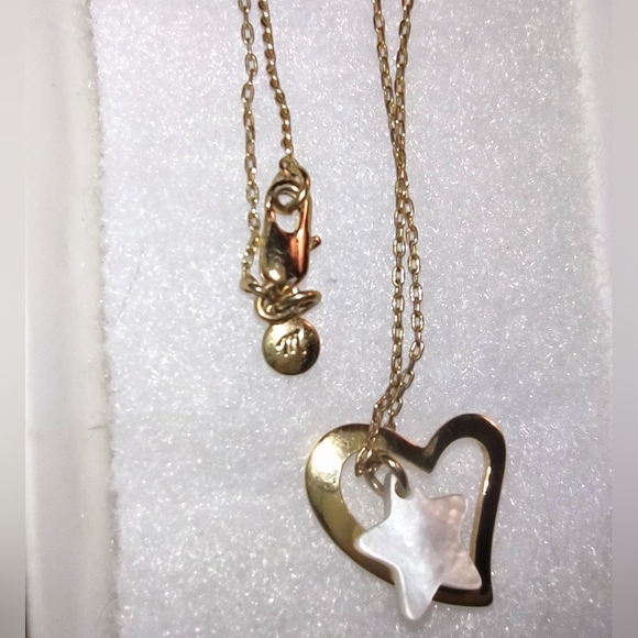 Gold Floating Heart & Dangling Star Charm - Picture 3 of 16